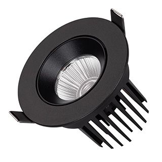 Светильник MS-ATOLL-BUILT-TURN-R94-10W Warm3000 (BK, 36 deg, 230V) (IP54 Металл, 5 лет)