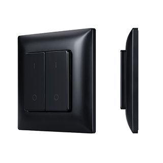 INTELLIGENT ARLIGHT Кнопочная панель SMART-RF-801-22-2G-DIM-SUF Black (3V, 2.4G) (IARL, IP20 Пластик