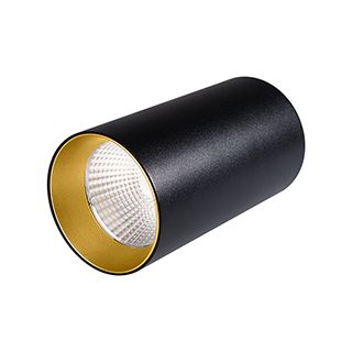 Светильник накладной SP-POLO-R85-1-15W Warm White 40deg (Black, Gold Ring) (Arlight, IP20 Металл, 3 