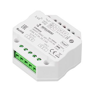 INTELLIGENT ARLIGHT Диммер SMART-TRIAC-601-72-PD-IN (230V, 1x1.5A, ZB, 2.4G) (IARL, IP20 Пластик, 5 