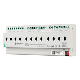 INTELLIGENT ARLIGHT Релейный модуль KNX-7123-82-DRO-DIN (BUS, 12x16A, KNX Secure) (IARL, IP20 Пласти